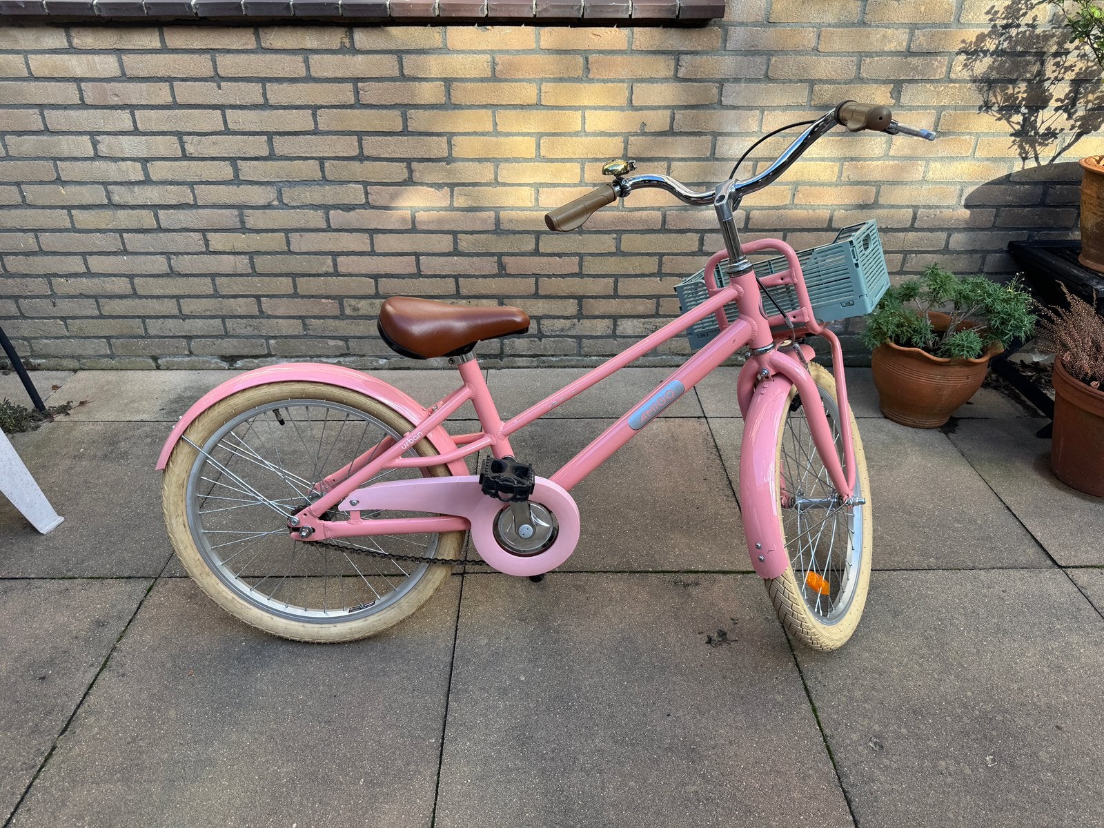 AMIGO Urban Aluminium Meisjesfiets 20 Inch - Zalmroze, Ophalen, Terugtraprem, Gebruikt, Handrem