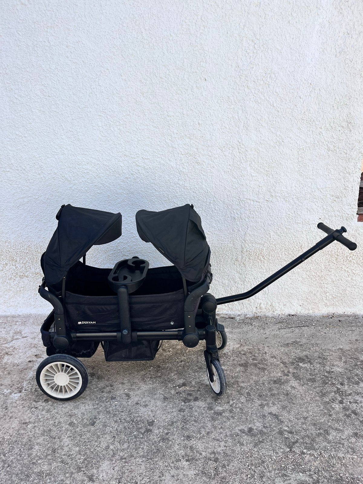 Deryan Duowagen/Wandelwagen - Zwart, Zo goed als nieuw, Kinderen en Baby's, Kinderwagens en Combinaties, Duowagen, Zo goed als nieuw