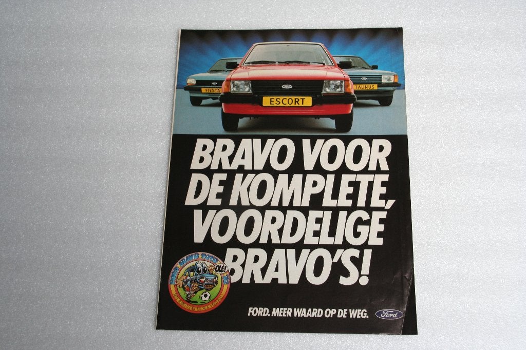 Folder Ford Bravo modellen (1982) (16), Ophalen of Verzenden, Nieuw, Ford