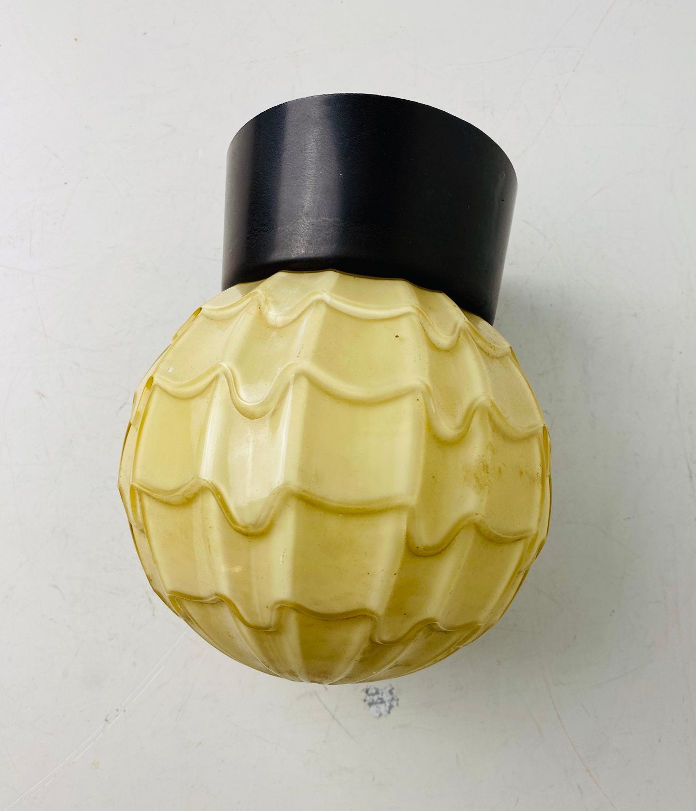 Art Deco glazen plafondlamp Thabur , jaren 40, Ophalen of Verzenden, Huis en Inrichting