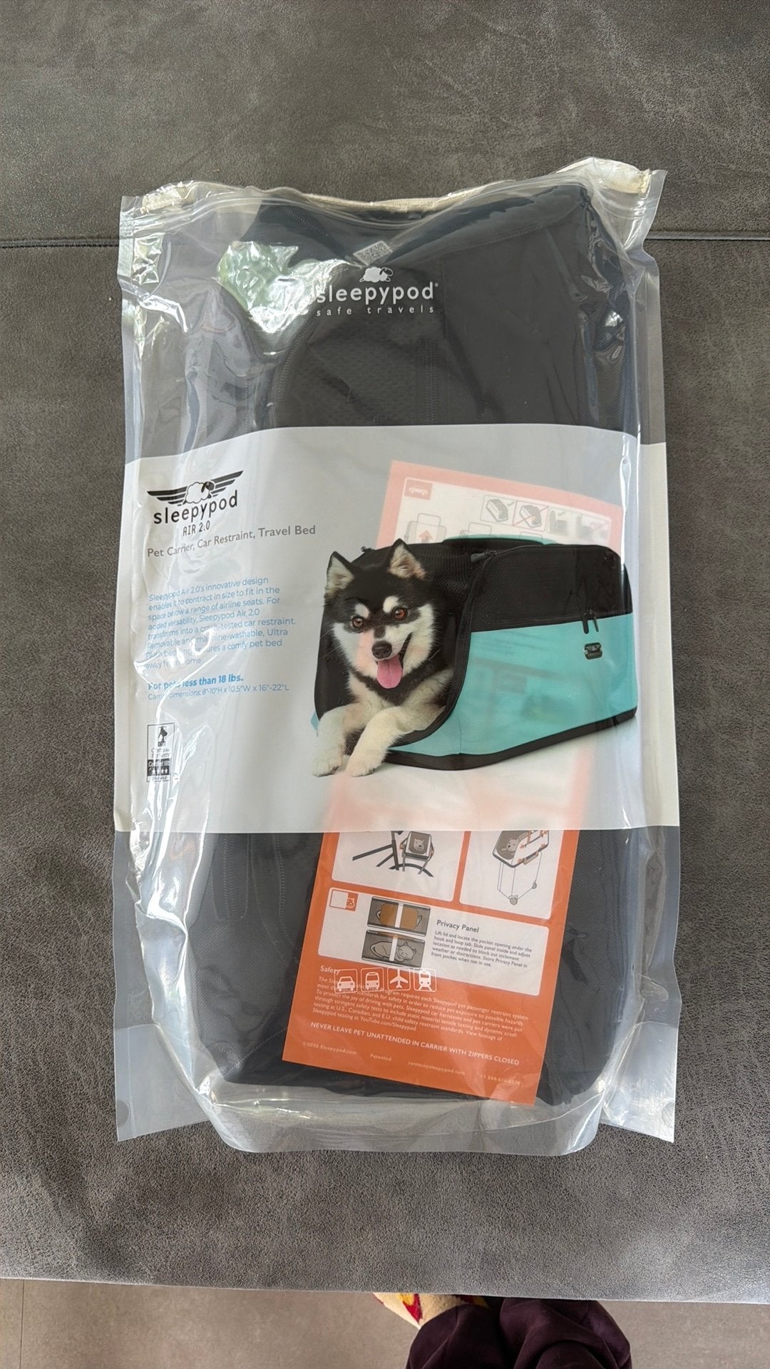 Sleepypod air 2.0 - honden reis draagtas, Ophalen of Verzenden, Zo goed als nieuw