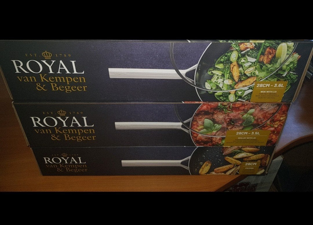 ah royal van kempen en begeer pannen pannenset wok koekenpan, Huis en Inrichting, Antiaanbaklaag, Pannenset, Ophalen of Verzenden