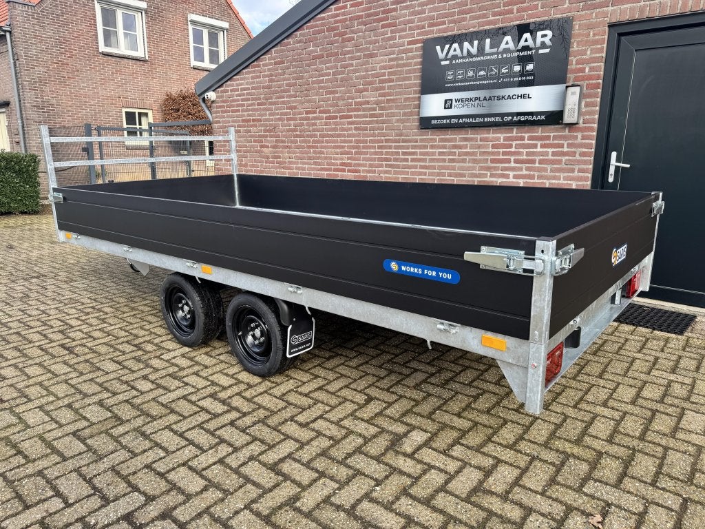 NIEUW Saris plateauwagen 406cm 2.7 ton - Black-Edition - LED, Auto diversen, Aanhangers en Bagagewagens, Niet ingevuld, Nieuw