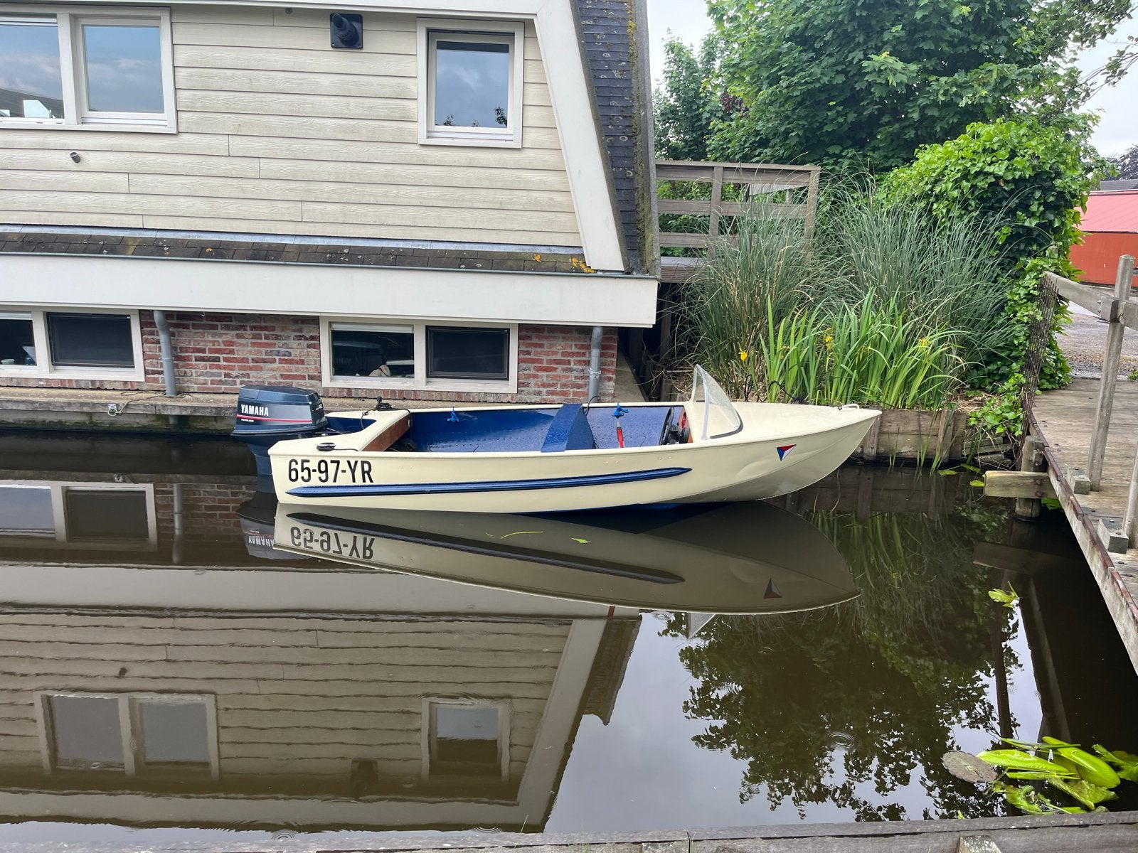 Verhoef V-15 met Yamaha 40 PK Autolube, Watersport en Boten, Speedboten, Ophalen, Overige merken, Gebruikt, Aluminium