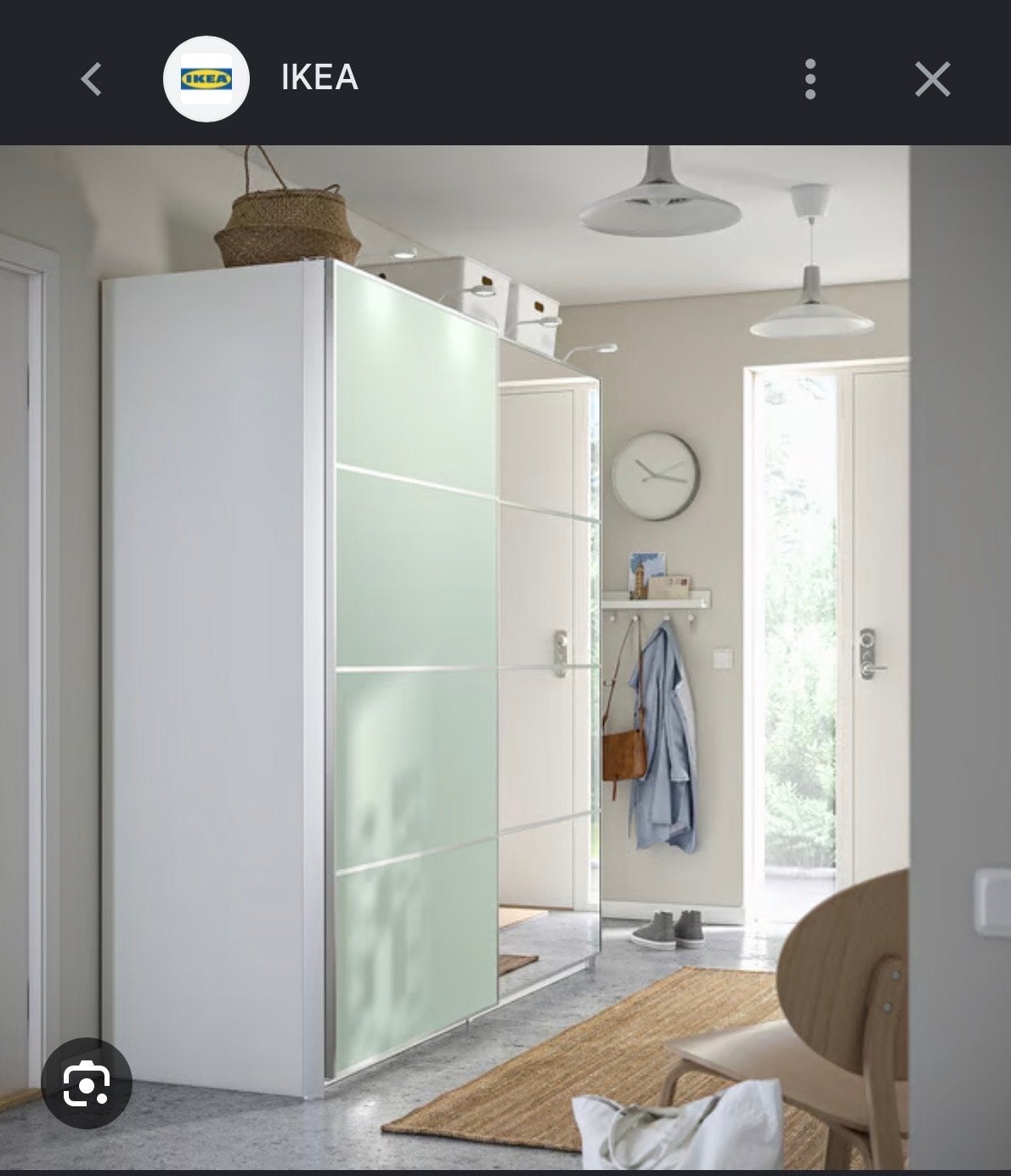 IKEA PAX schuifdeur met spiegel en rails (oud systeem), Ophalen, Gebruikt, 100 tot 150 cm, 200 cm of meer