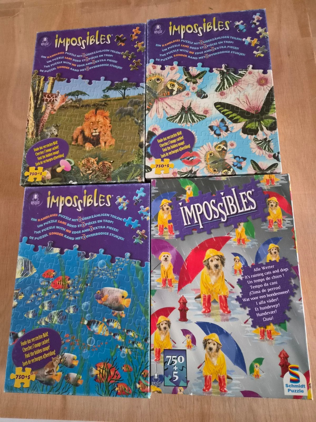 4x Impossibles Puzzels (750+5 stukjes) - Diverse Thema's, Ophalen, Meer dan 50 stukjes, Gebruikt, 6 jaar of ouder