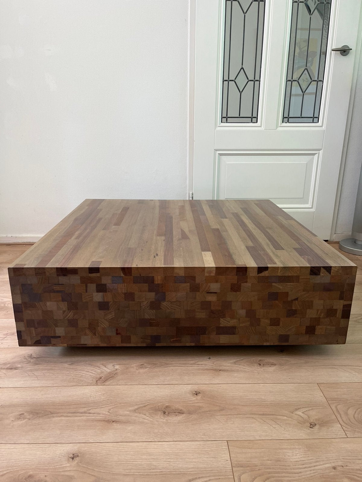 Linteloo Salontafel model Aulia 100x100 cm IZGST., 50 tot 100 cm, Design, Teakhout, Zo goed als nieuw