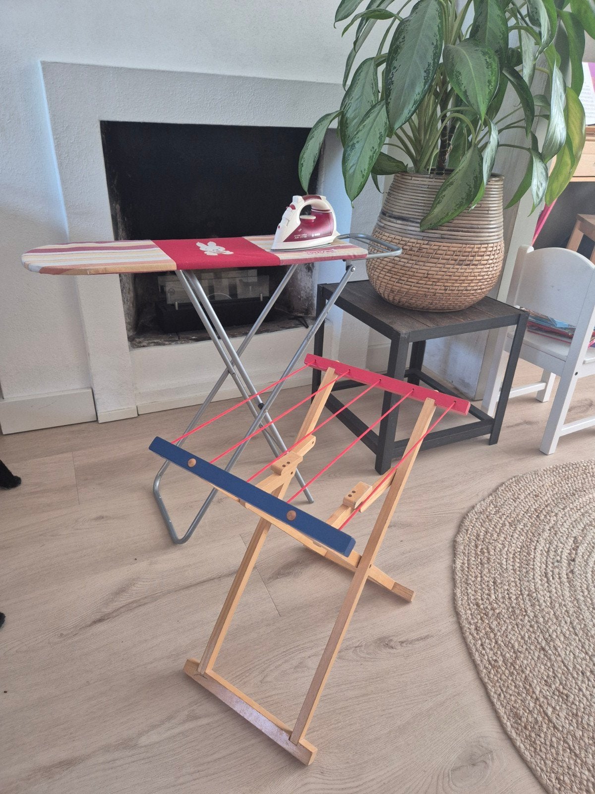 Houten wasrekje met strijkplank en strijkijzer, Kinderen en Baby's, Ophalen