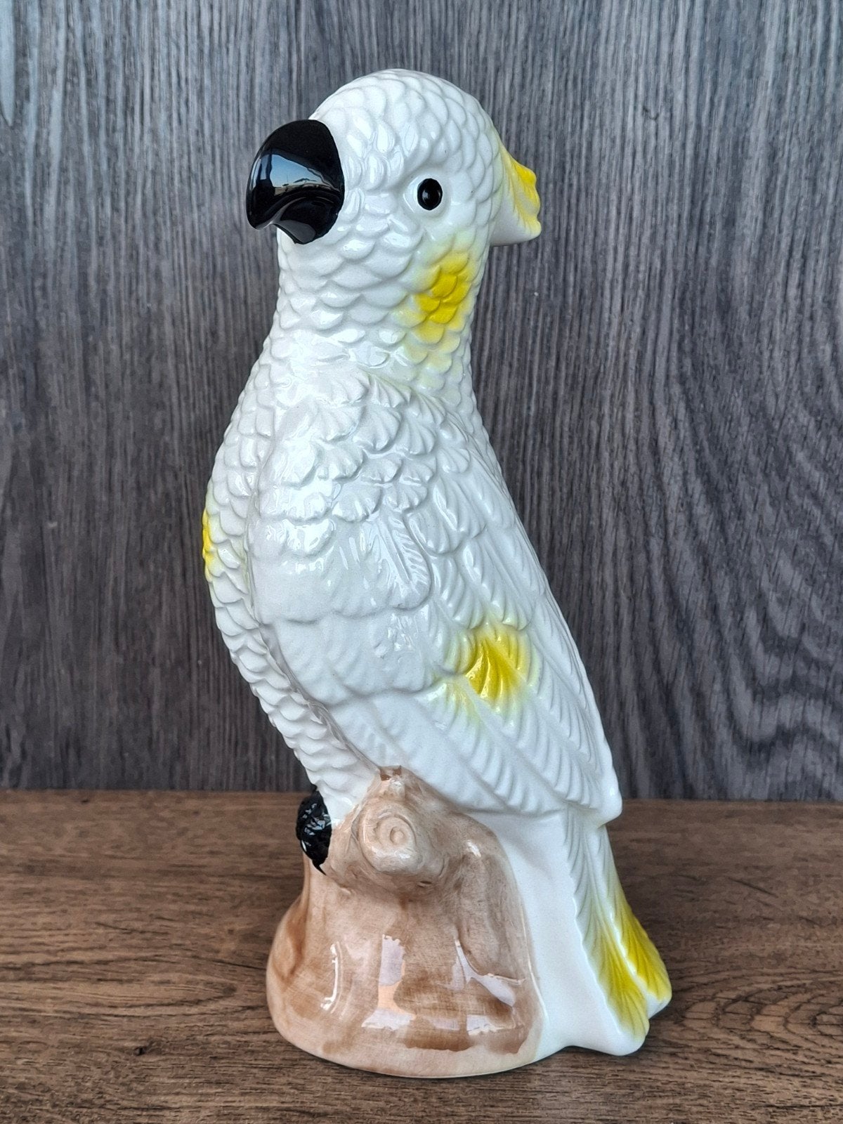 Stenen beeldje kaketoe  van 21,5 cm hoog, Ophalen of Verzenden, Zo goed als nieuw, Dier