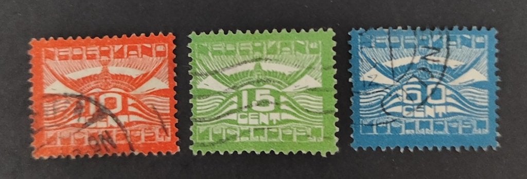 nederland nvph LP1 LP3, Verzenden, T/m 1940, Gestempeld