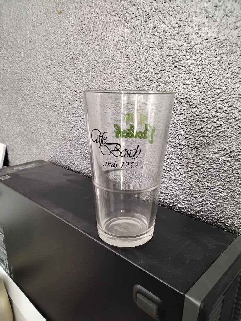 Grolsch bierglas met opdruk cafe bosch, Ophalen of Verzenden, Nieuw, Glas of Glazen, Grolsch