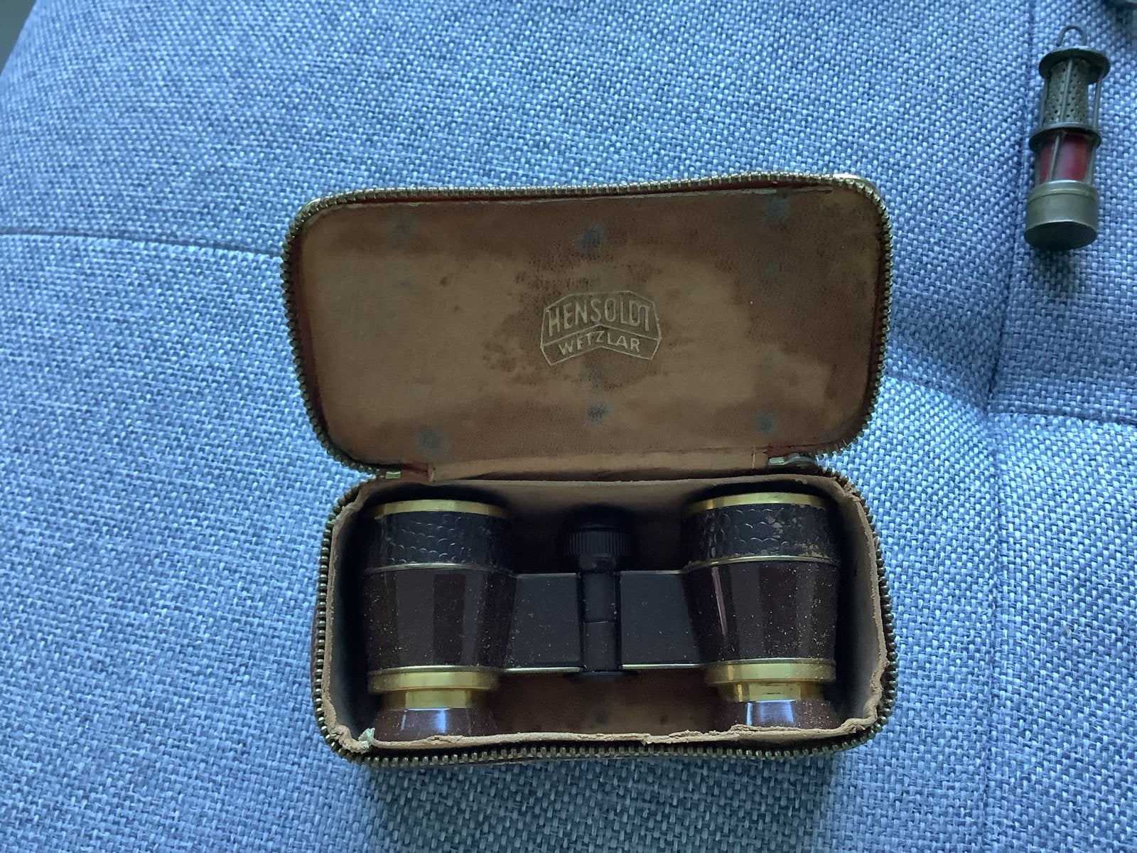 Hensoldt Wetzlar verrekijker met etui - Vintage, Overige merken, Overige typen, Ophalen of Verzenden, Gebruikt