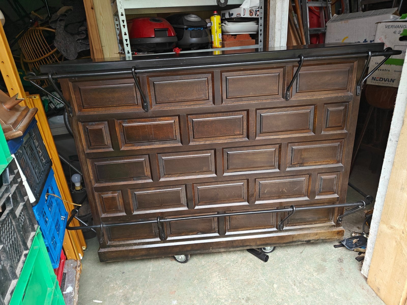 originele Engelse bar + 5 barkrukken, Huis en Inrichting, Inclusief barstoelen, Ophalen of Verzenden, J, N