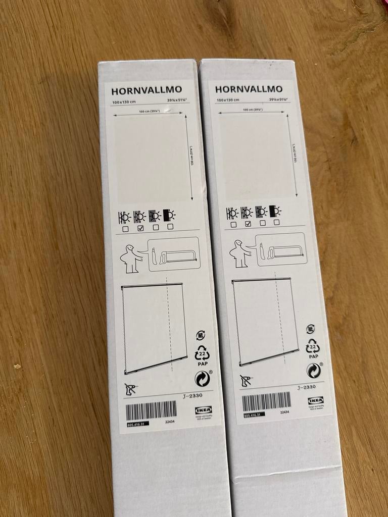 IKEA HORNVALLMO Rolgordijn 100x130 cm - Nieuw, Huis en Inrichting, Stoffering | Gordijnen en Lamellen, Nieuw, Wit, 100 tot 150 cm