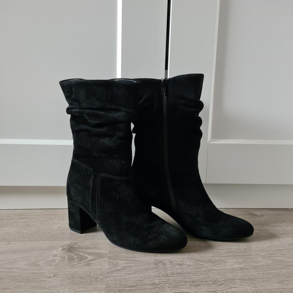 Nieuw! Gabor suede laarzen maat 37, Zwart, Lage of Enkellaarzen, Gabor, Nieuw
