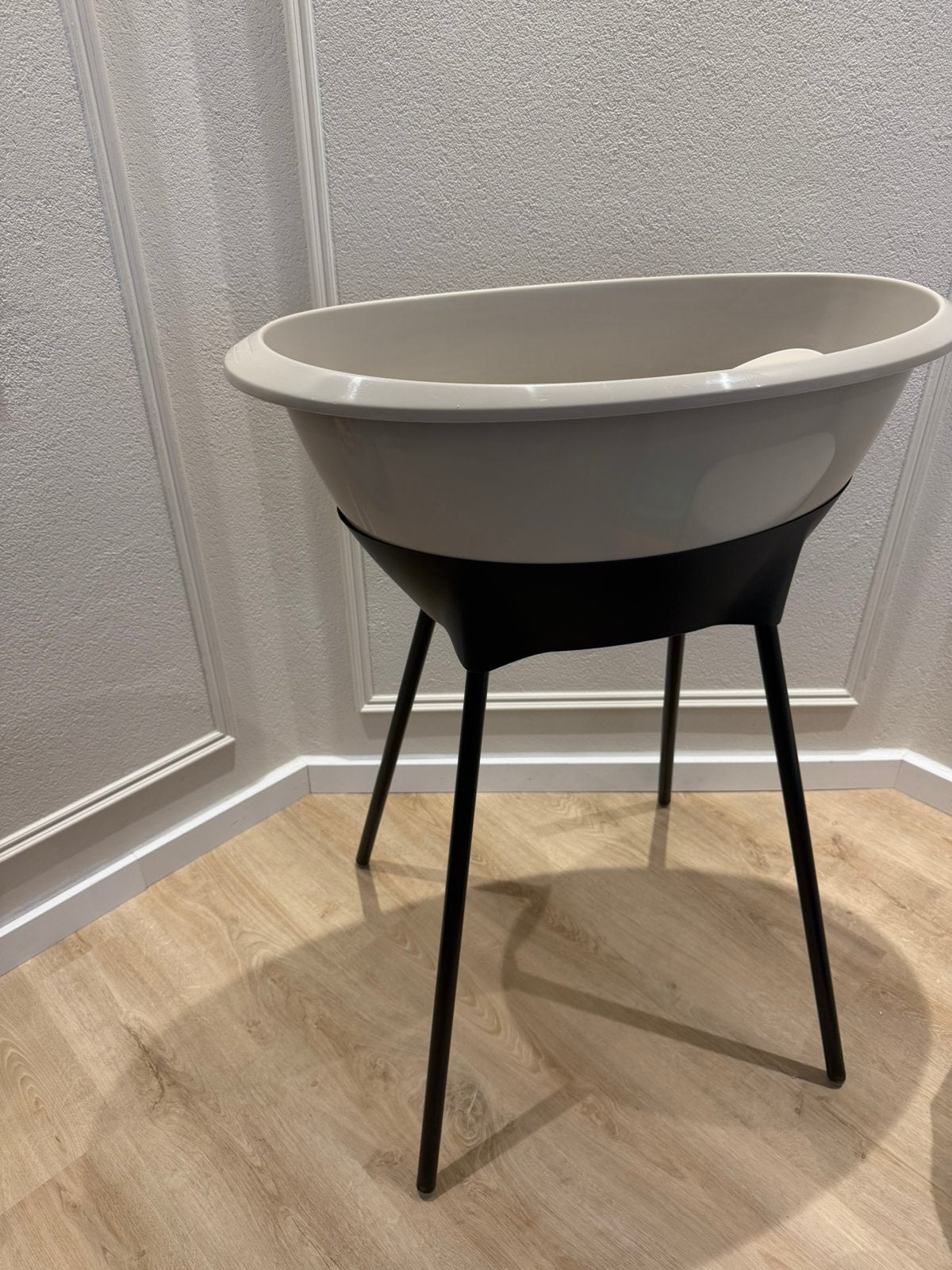 Luma baby badje beige incl emmer, Ophalen, Zo goed als nieuw, Badje