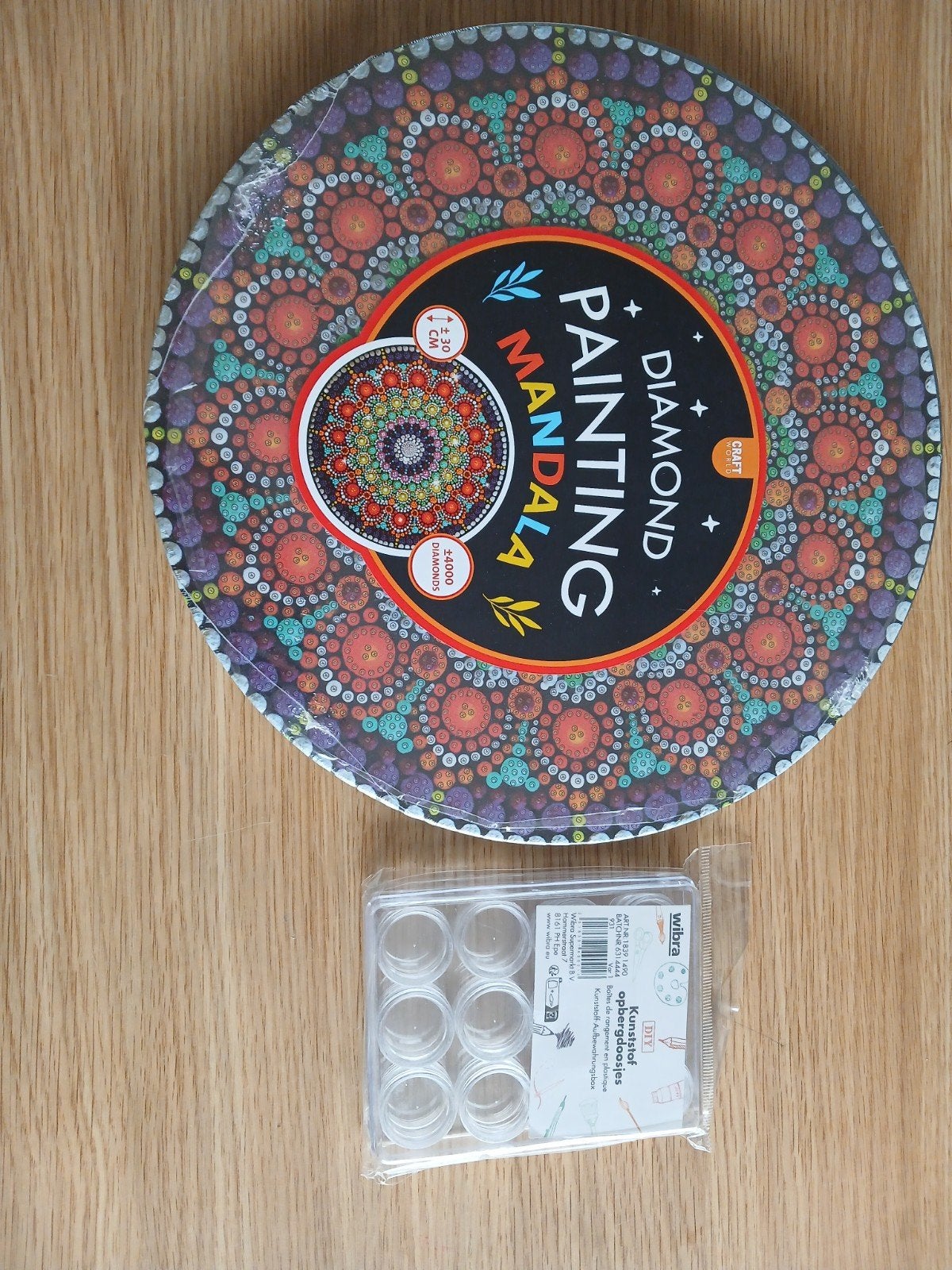 Diamond Painting Mandala Knutselset met opbergdoosjes, Overige thema's, Diamond painting, Nieuw, Meerkleurig