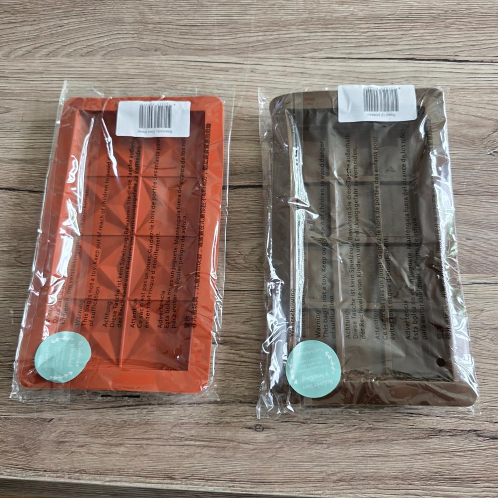 Set van 2 siliconen bakvormen voor dikke chocoladereep, Ophalen of Verzenden, Nieuw, Bakvorm