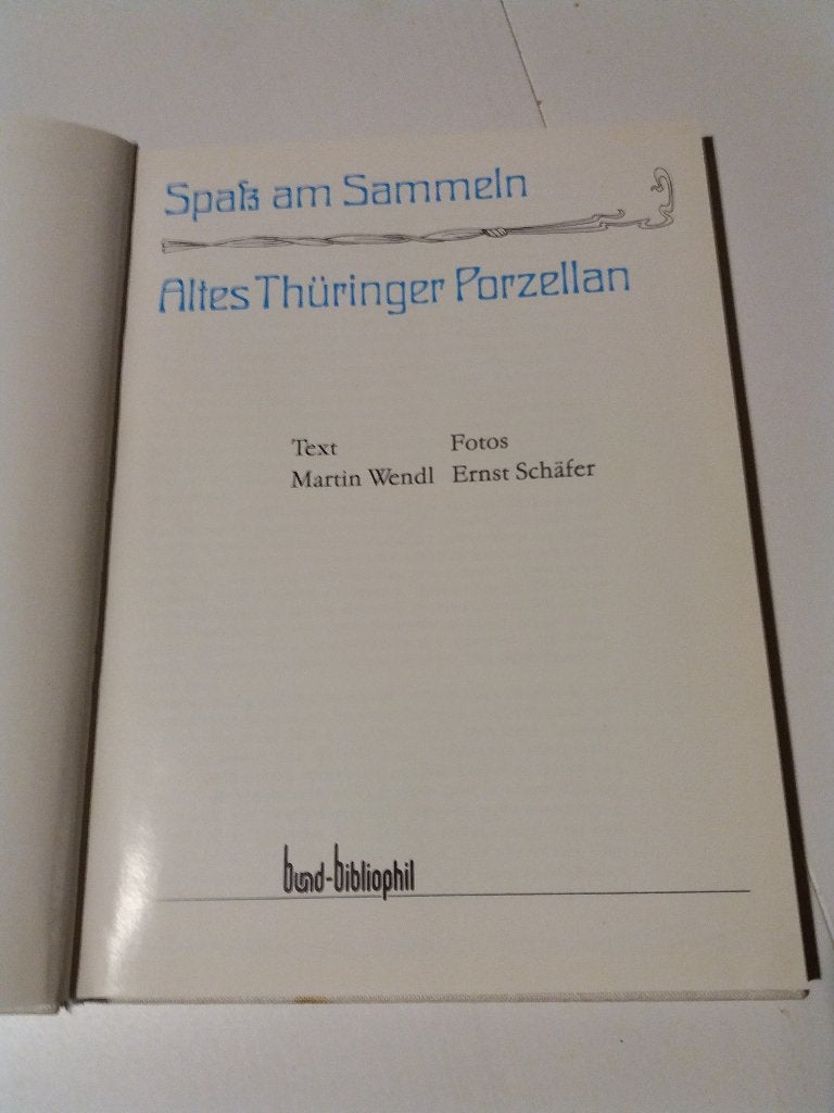 Spass am Sammeln Altes Thüringer Pozellan, Ophalen of Verzenden, Gelezen