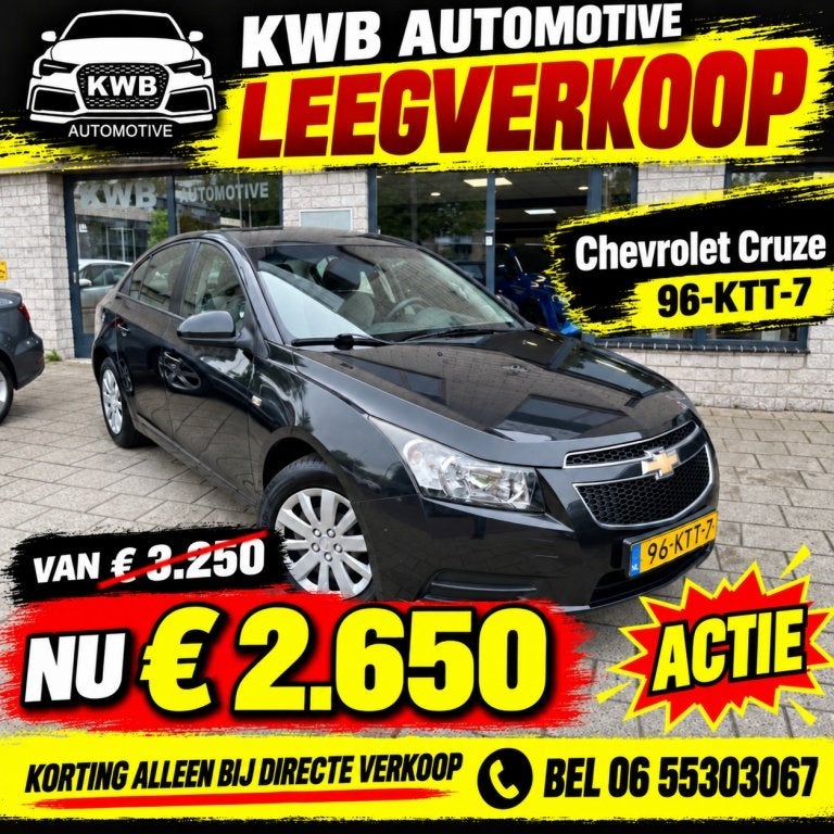 Chevrolet Cruze 1.6 LS | Airco | Nieuwe APK 5-deurs | NAP, Auto's, Euro 5, 15 km/l, Gebruikt, 680 kg