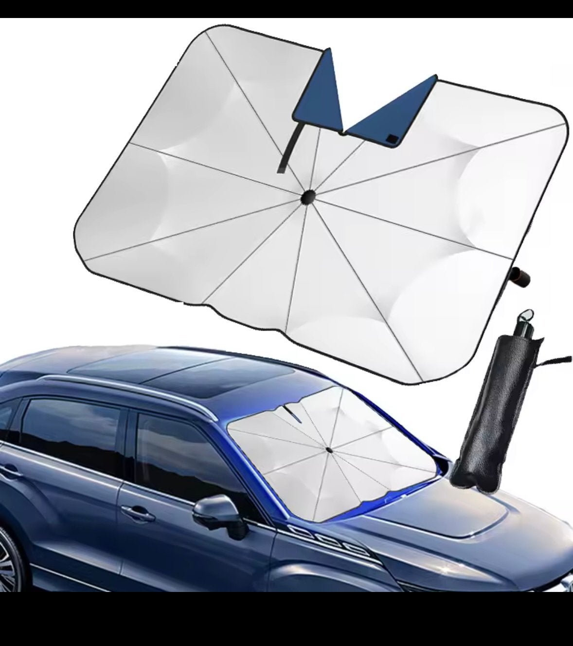 Nieuwe auto voorruit zonnerscherm als een paraplu invouwbaar, Ophalen of Verzenden, Nieuw, Universeel