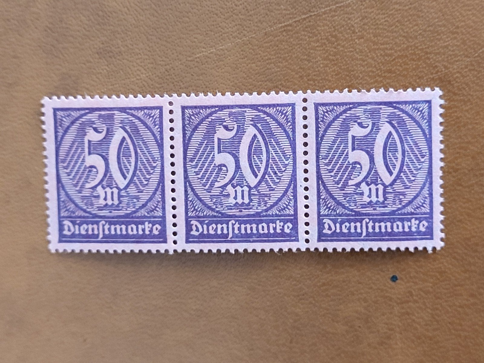 Duitse Dienstmarke 50m, 3 stuks, Postfris, Ophalen of Verzenden, Duitse Keizerrijk, Postfris
