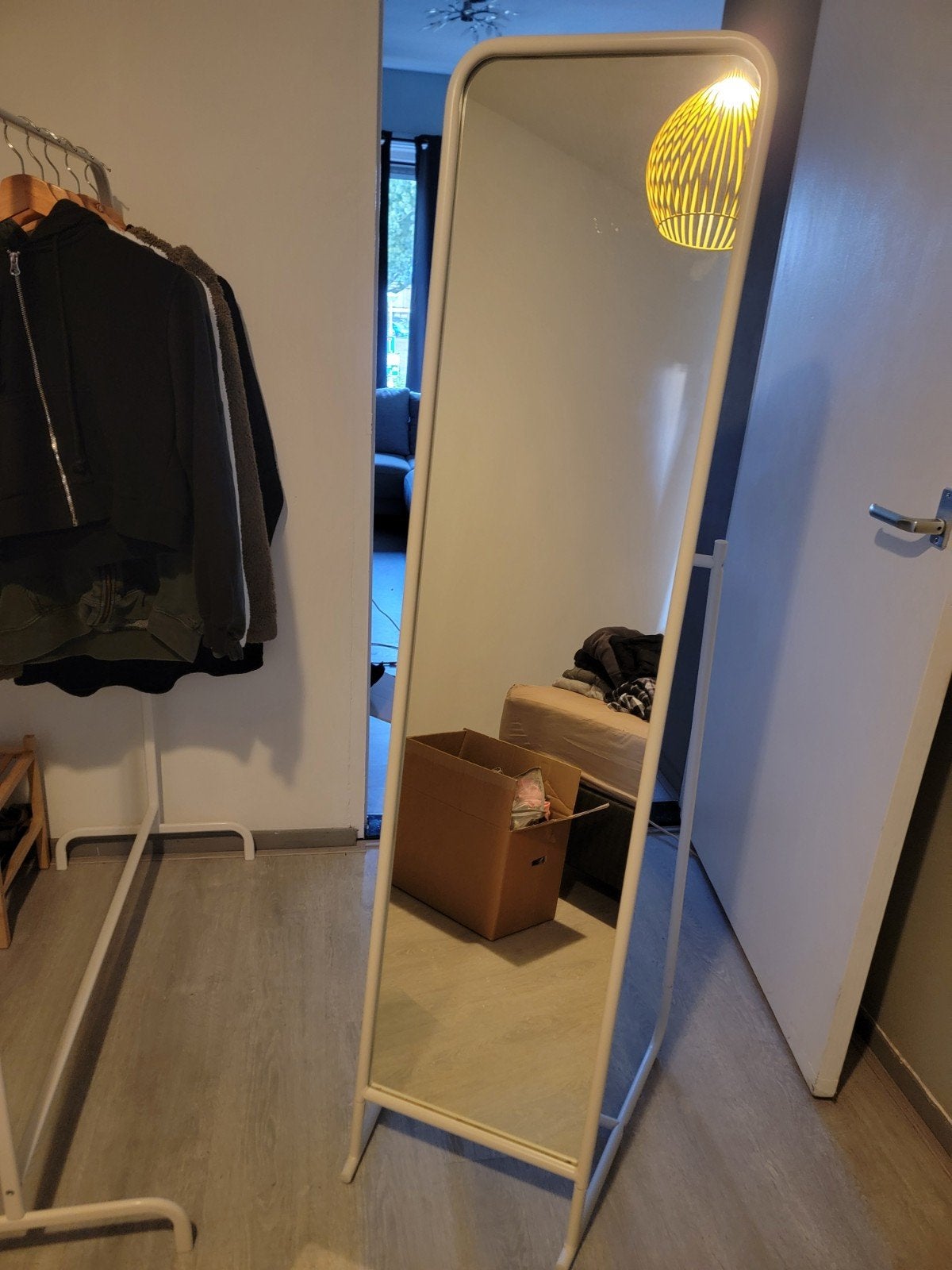 staande spiegel 150cm hoog, Ophalen, Minder dan 50 cm, Zo goed als nieuw, 150 tot 200 cm