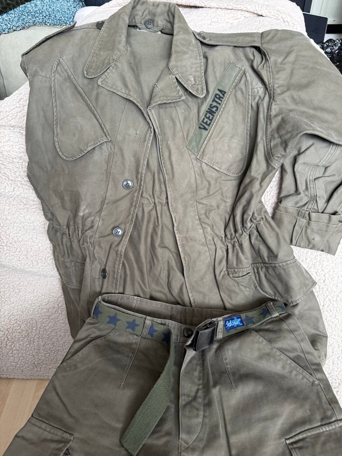 Vintage Militair Uniform Landmacht (Jas & Broek) 1980/1981, Ophalen of Verzenden, Landmacht, Nederland, Kleding of Schoenen