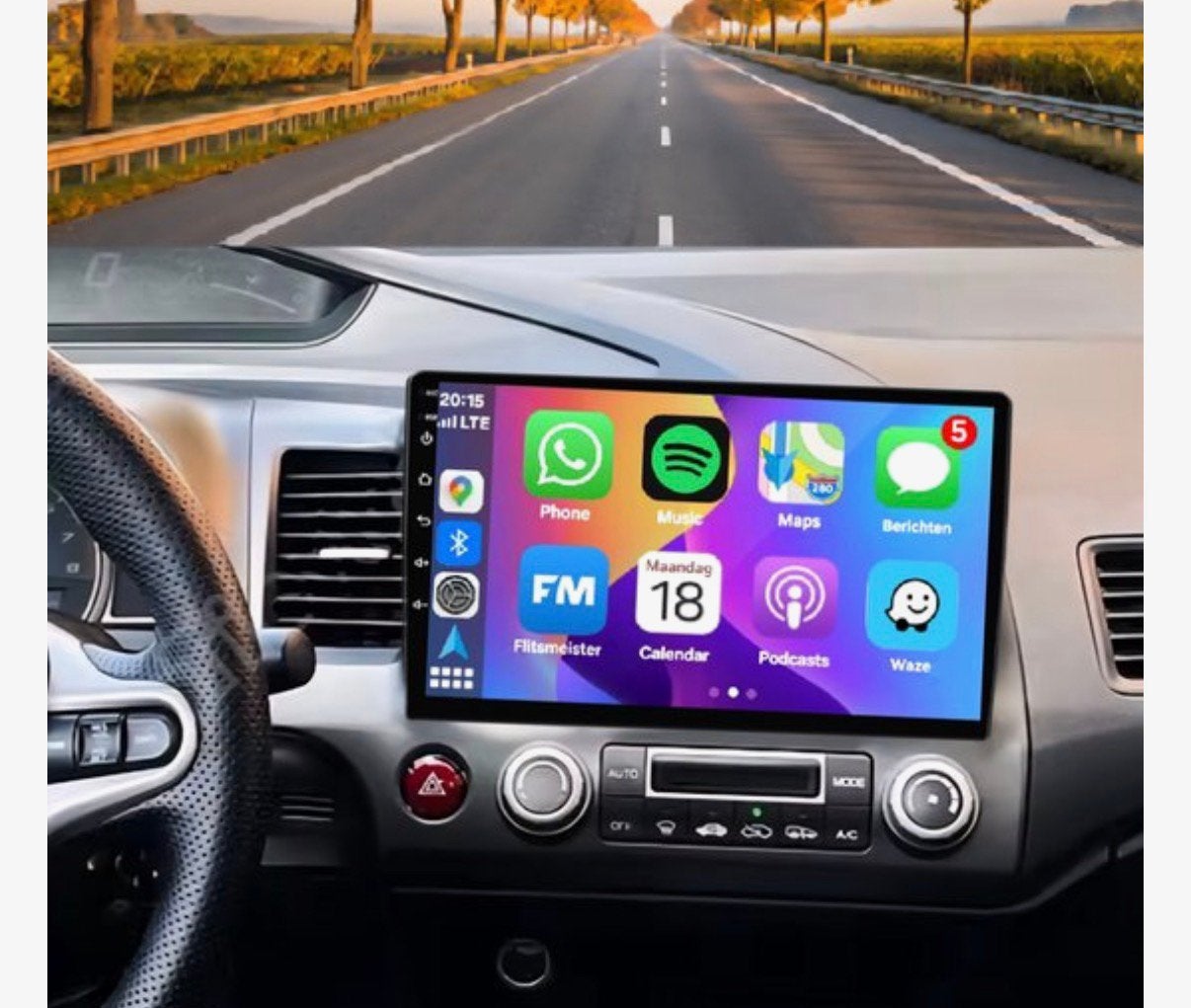 Draagbare portable CarPlay met Achteruitrijcamera, Ophalen of Verzenden, Nieuw