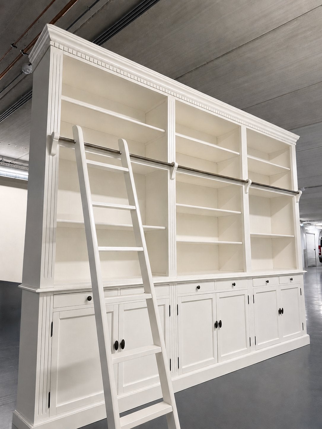 Grote Landelijke Boekenkast met Bibliotheek ladder #K42, Huis en Inrichting, Met deur(en), Pakhuis Zuidwest, 200 cm of meer, Pakhuis Zuidwest