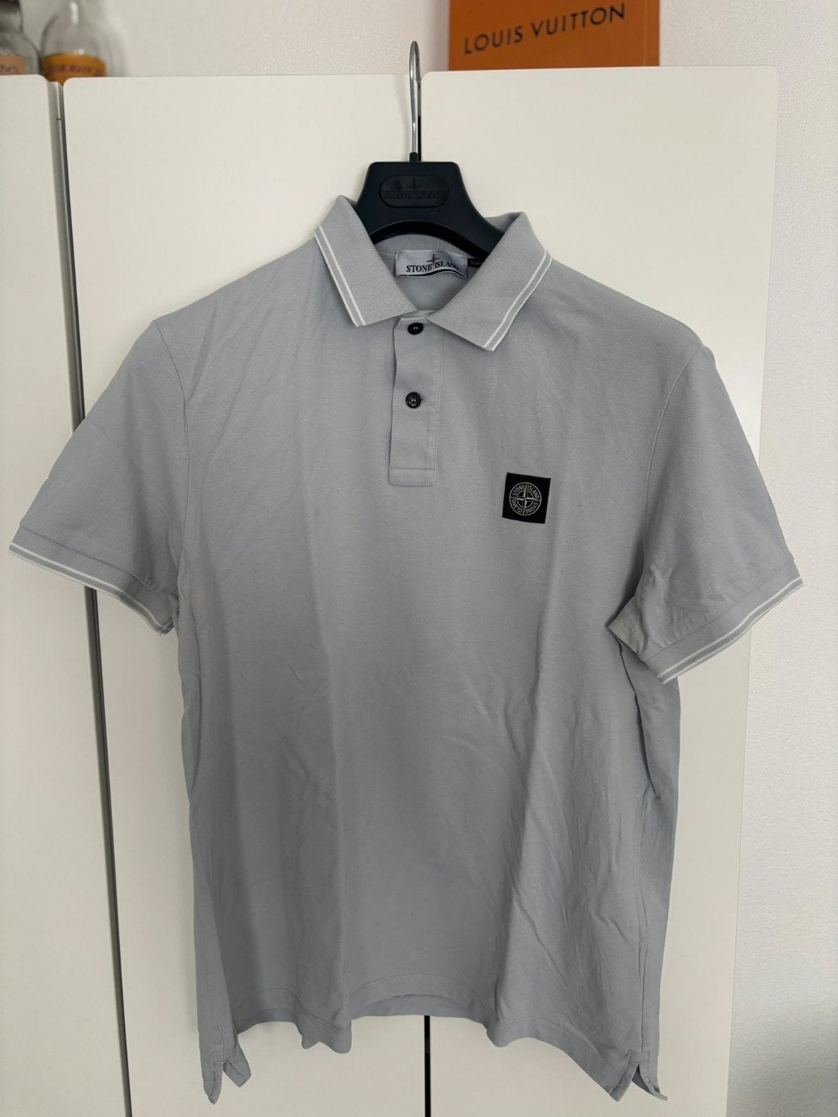 Stone Island Polo Shirt - Lichtblauw - Maat XL, Kleding | Heren, Ophalen of Verzenden, Gedragen, Maat 56/58 (XL), Blauw