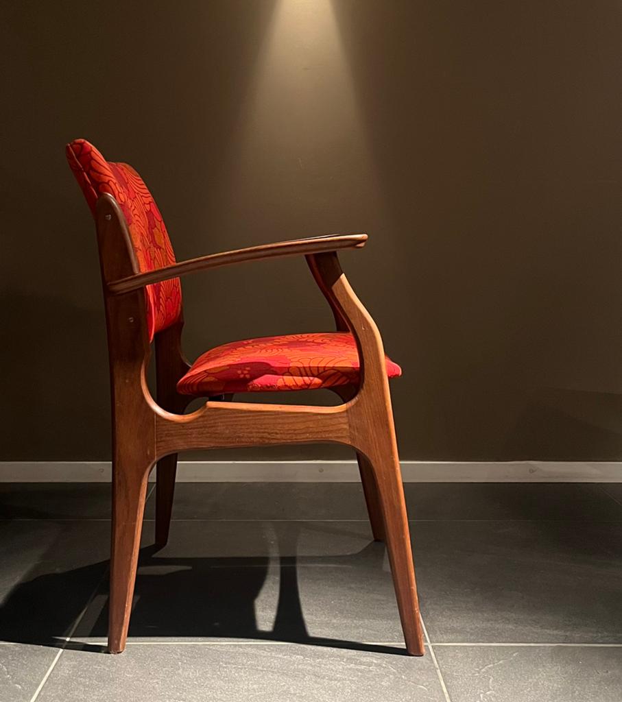 Vintage (bureau-) stoel | Louis van Teeffelen stijl, Huis en Inrichting, Stoelen, Ophalen, Zo goed als nieuw, Bruin, Eén