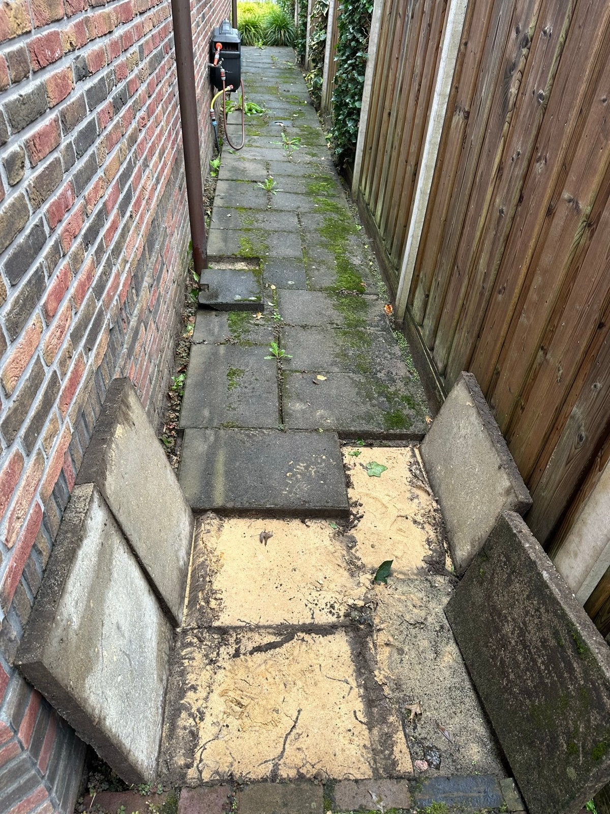 Betontegels 60x40 cm - 11 m2 - Zelf verwijderen, Ophalen, Gebruikt, 60 cm of meer, 10 m² of meer
