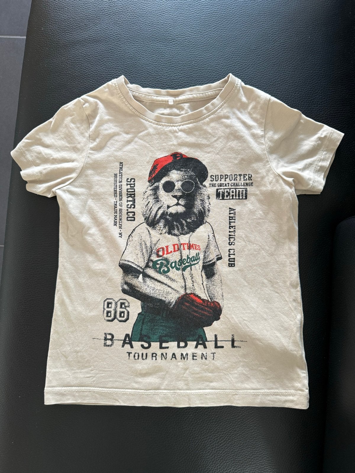 Name It T-shirt maat 116 met stoere leeuwenprint, Ophalen of Verzenden, Zo goed als nieuw, Jongen, Shirt of Longsleeve