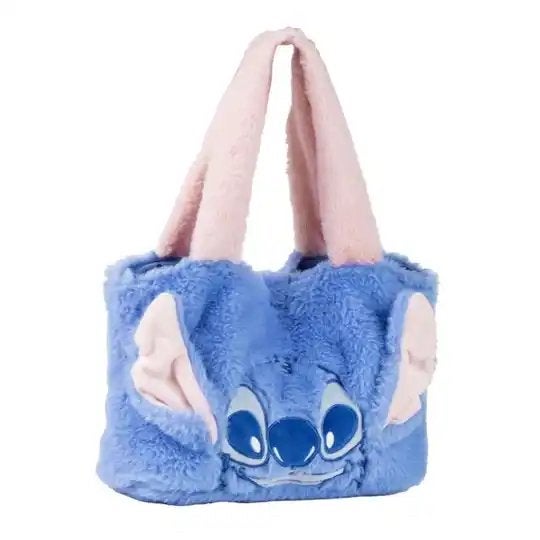 Schattige pluizige Stitch tas, Ophalen of Verzenden, Nieuw, Blauw, Handtas