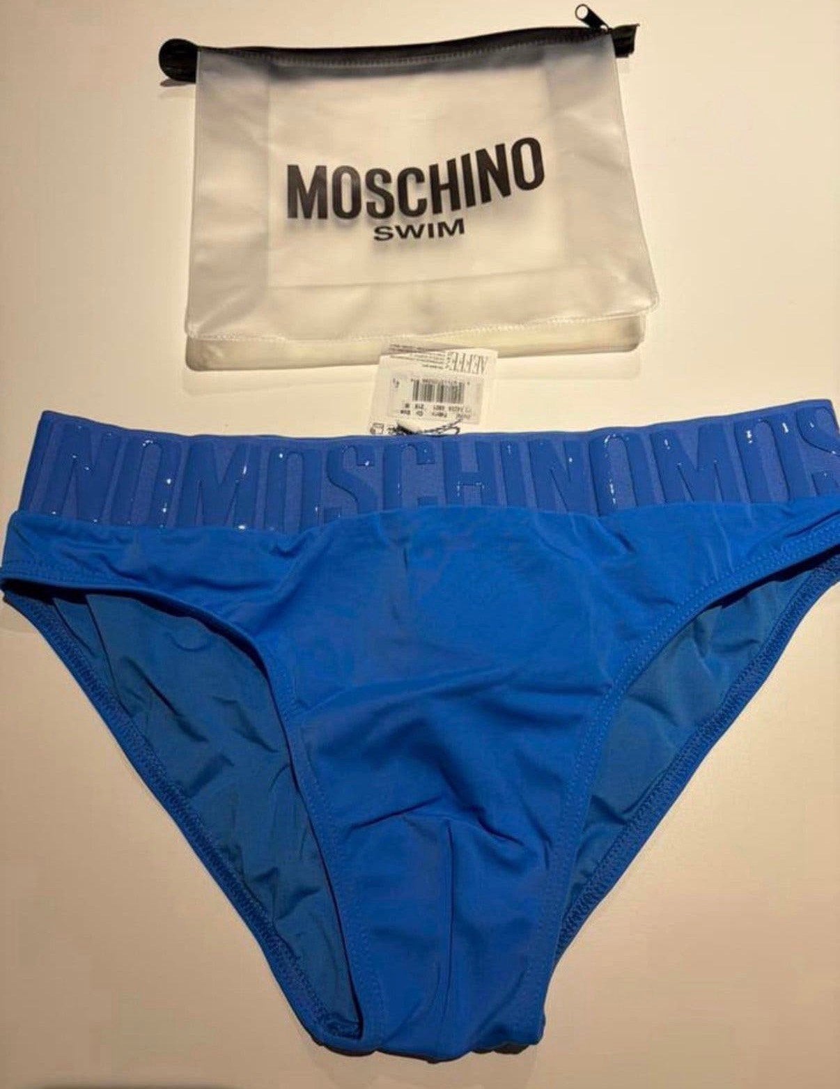 Moschino Zwemslip Nieuw maat M, Verzenden, Maat 48/50 (M), Blauw, Zwemslip