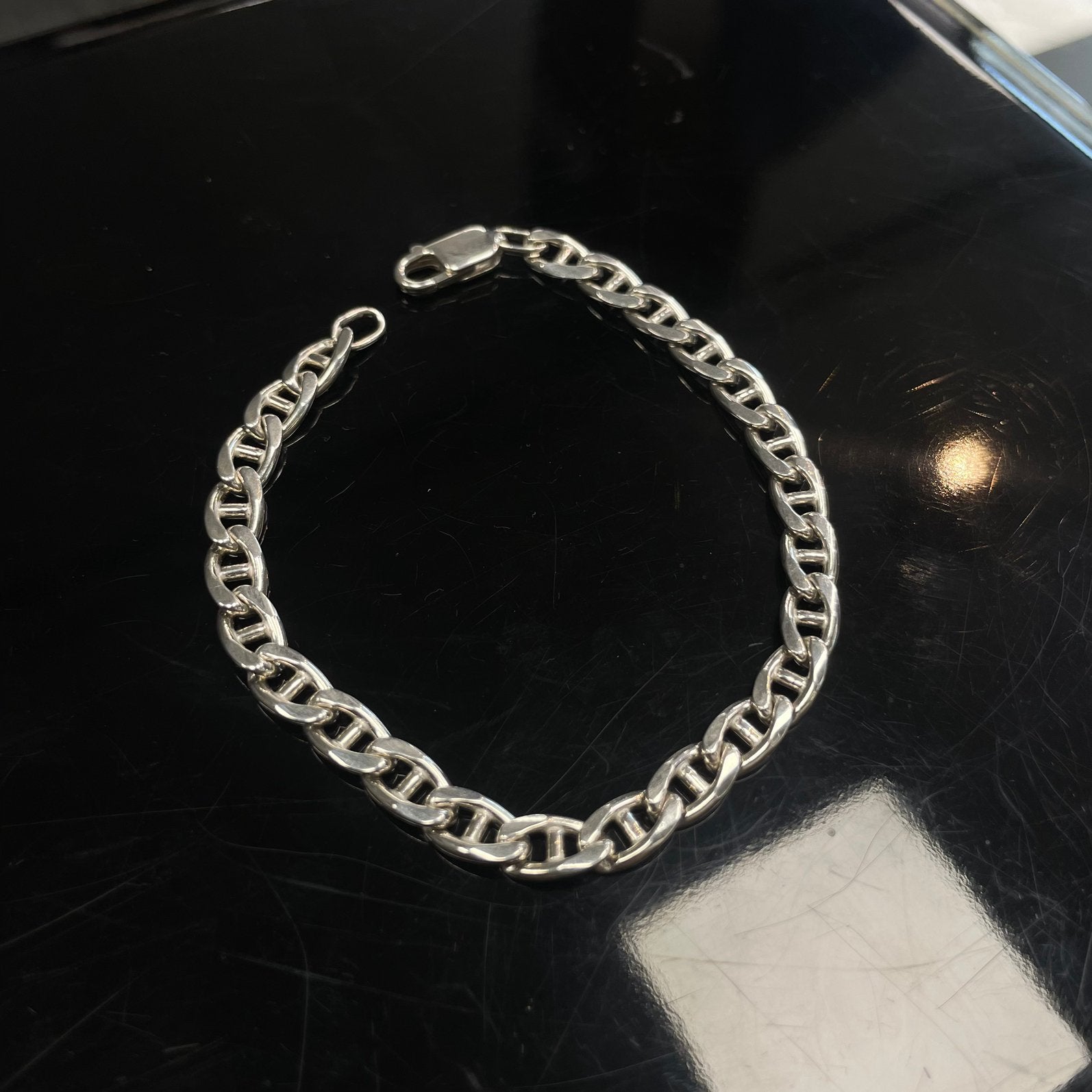 Zilveren anker armband, Sieraden, Tassen en Uiterlijk, Kettingen, Ophalen of Verzenden, Nieuw, Zilver, Zilver
