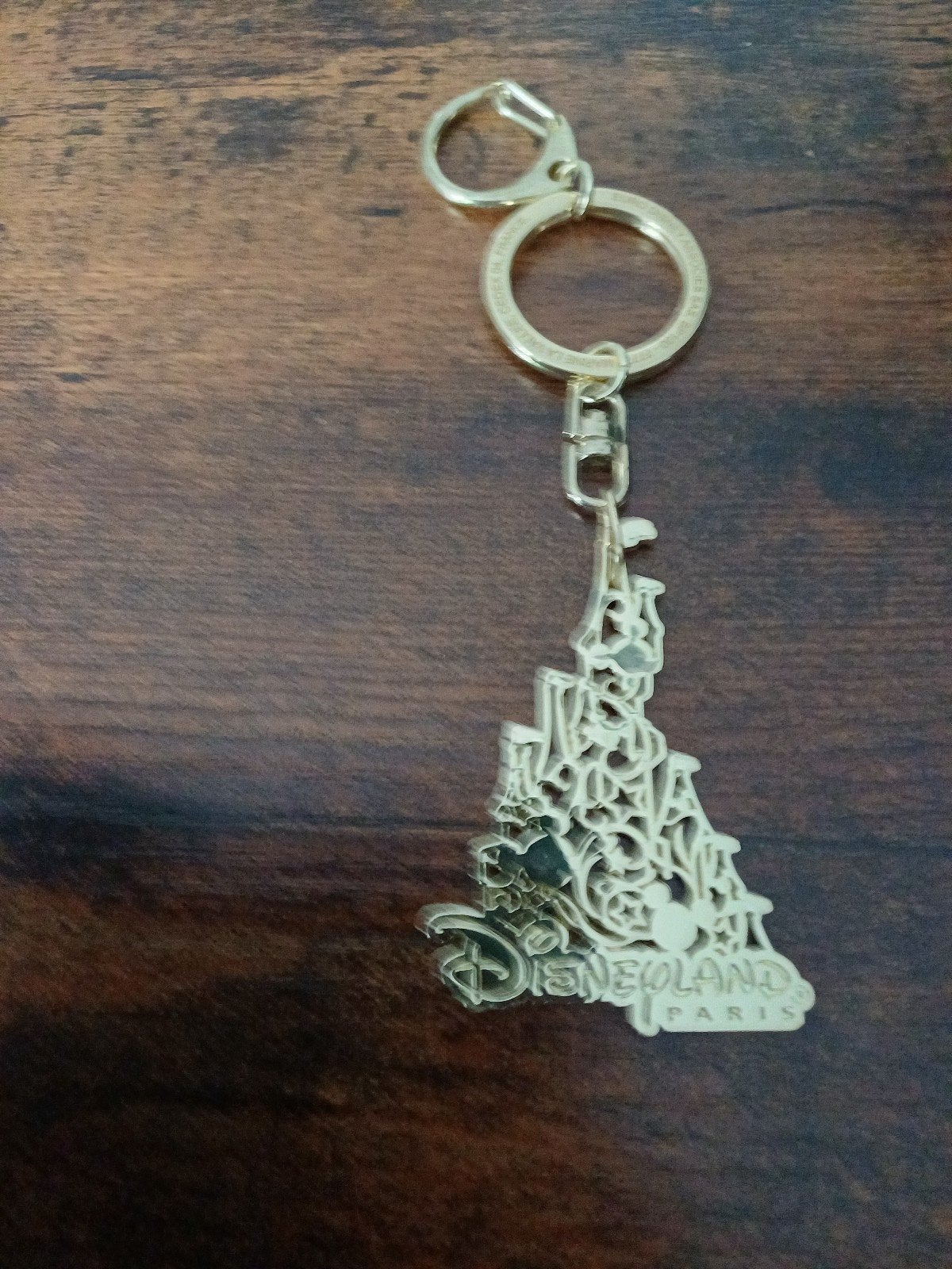 Goudkleurige Sleutelhanger Disneyland Parijs Kasteel, Ophalen of Verzenden