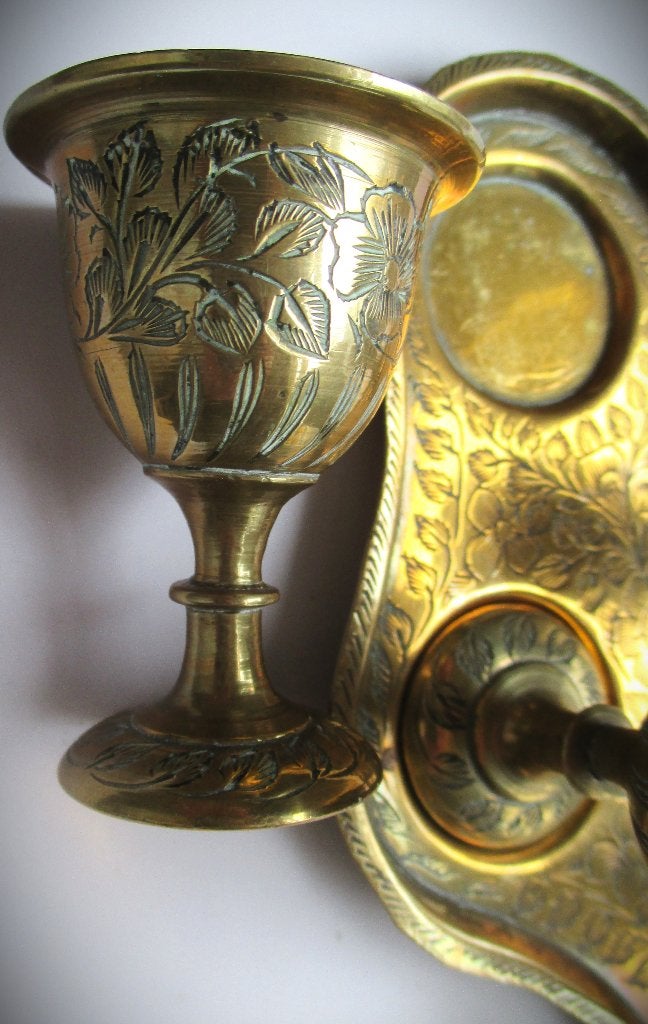 Kelk Koper~Kelkjes Antieke Indiase Set~1857-1947, Antiek en Kunst, Ophalen of Verzenden