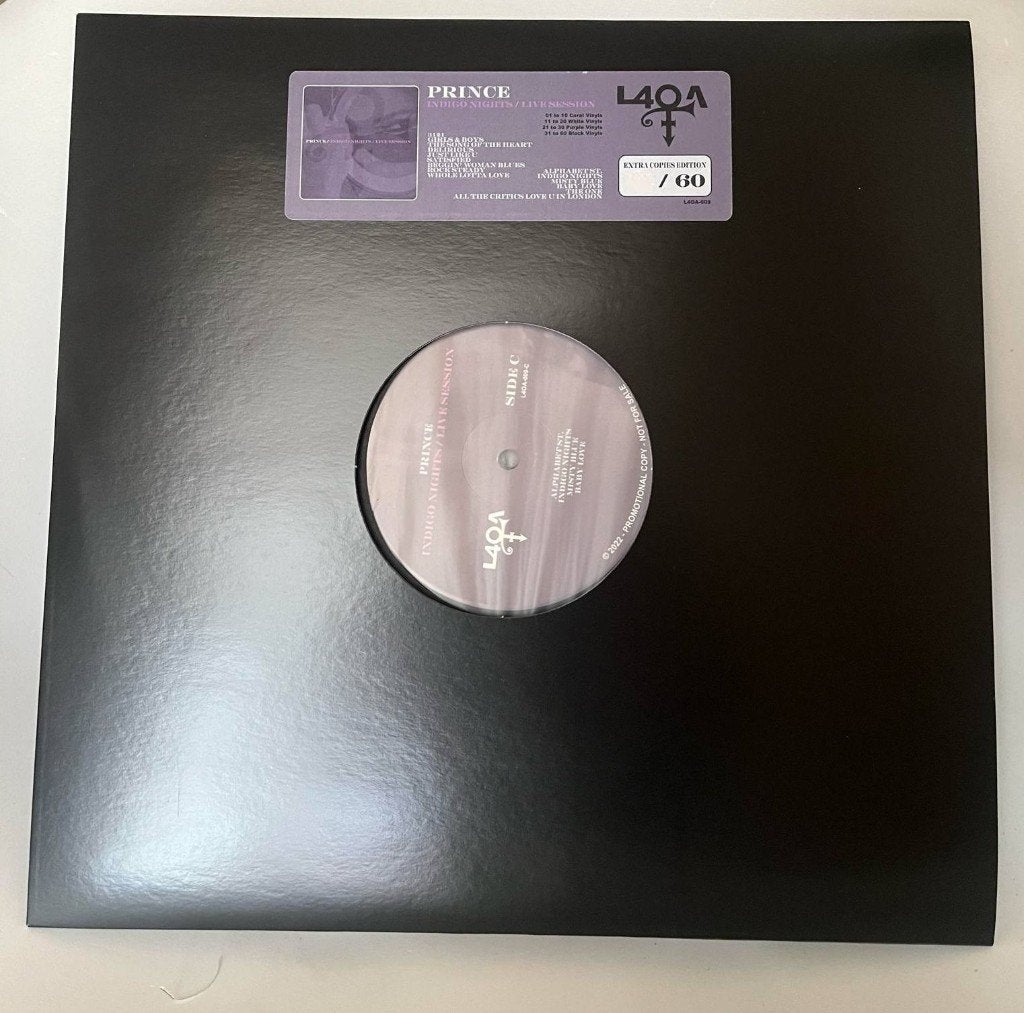 Prince - Indigo Nights / Live Session 2LP PROMO Black Vinyl, Promo, 12 inch, Nieuw in verpakking, Dubbel-LP