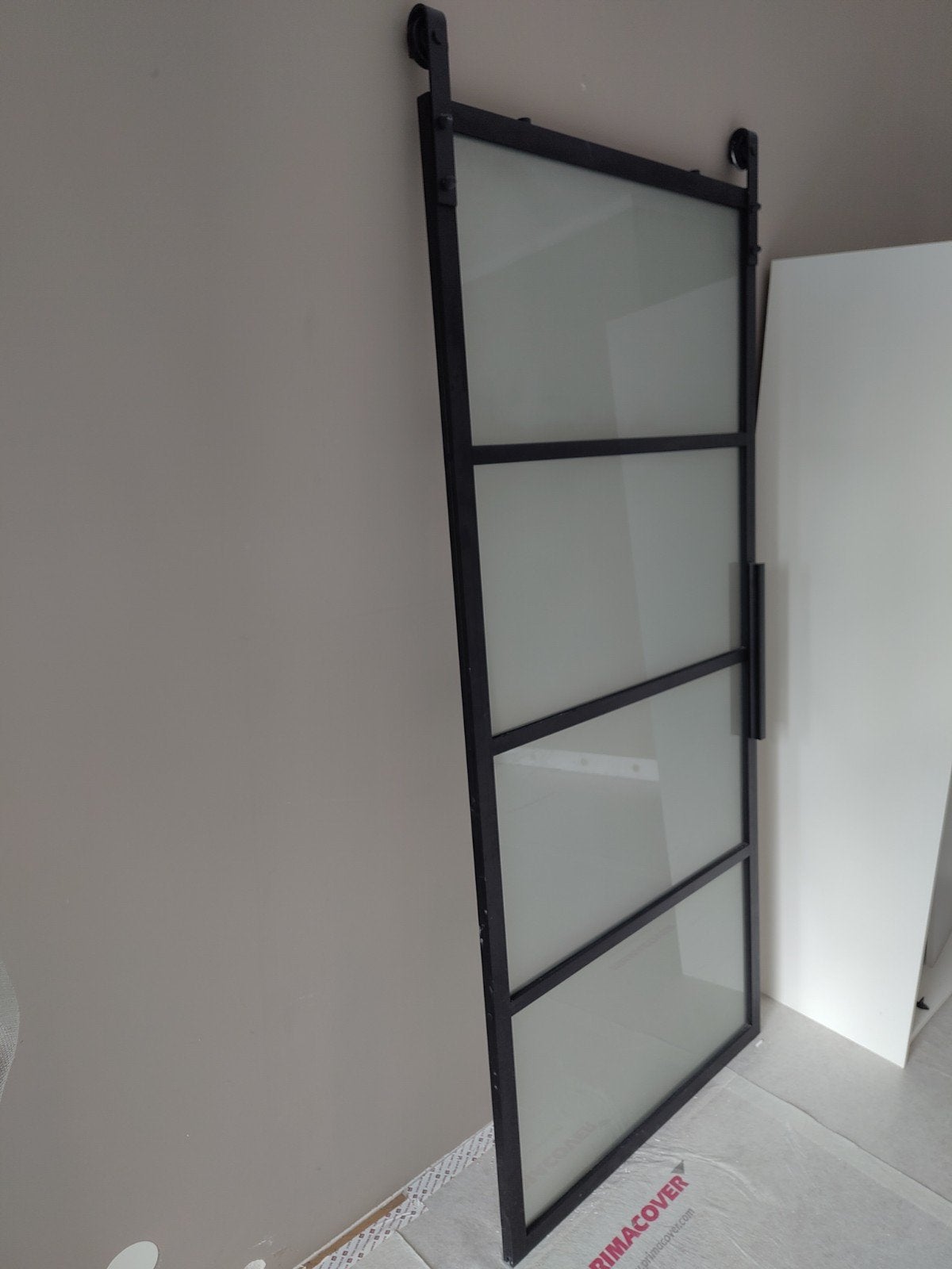 zwart metalen schuifdeur binnen, Ophalen, Gebruikt, 80 tot 100 cm, 215 cm of meer