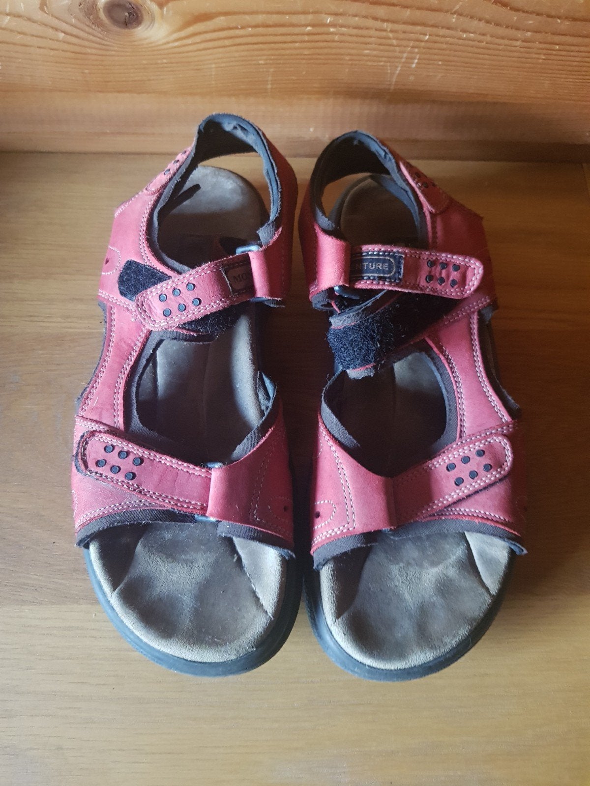 Comfortabele Rode Montrex original wandelsandalen – maat 39, Ophalen of Verzenden, Rood, Sandalen of Muiltjes