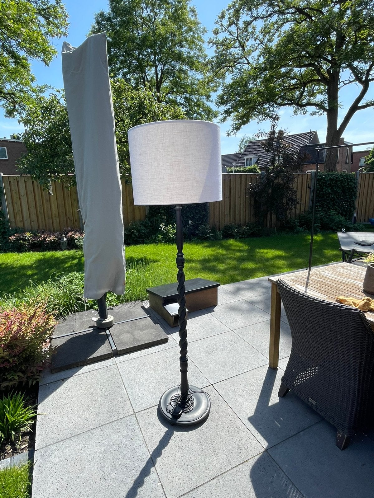 Vloerlamp 180cm hoog, Ophalen, Gebruikt, Hout, 150 tot 200 cm