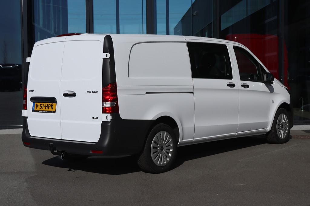 Mercedes-Benz Vito 116 CDI Aut. L3 Dub. Cab. 4X4 |AIRCO/MBUX, Auto's, Automaat, Euro 6, 4 cilinders, Wit