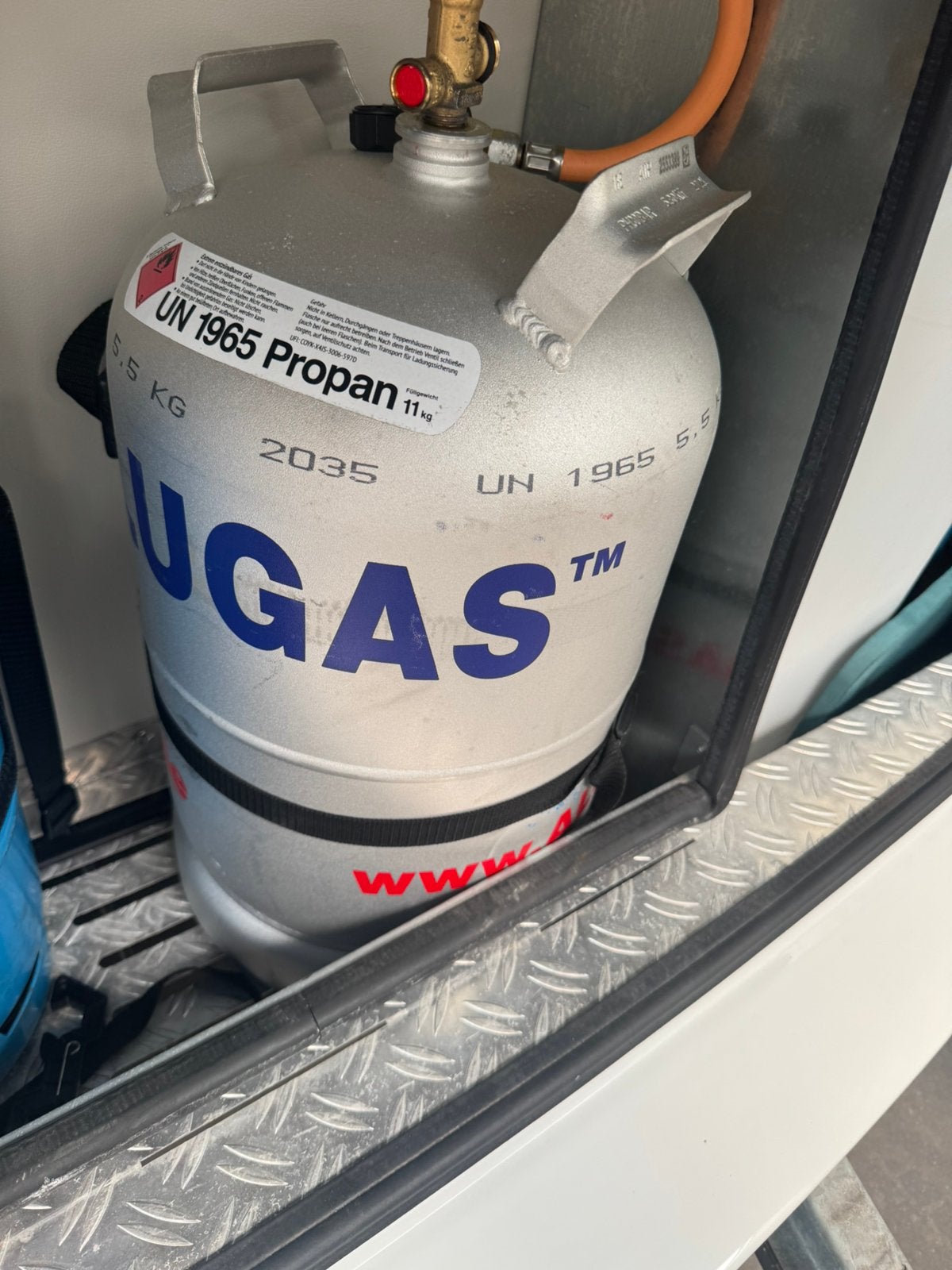 2x ALUGAS gasfles, Ophalen, Gebruikt
