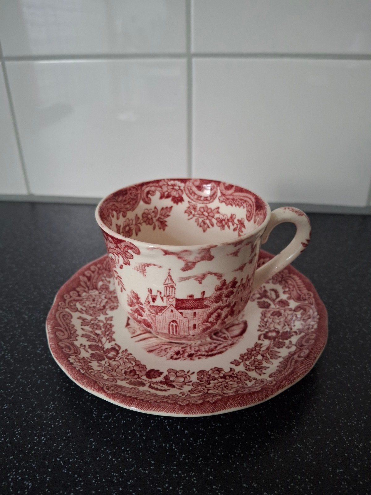 Vintage Palissy "Avon Scenes" Theekopje en Schotel, Ophalen of Verzenden