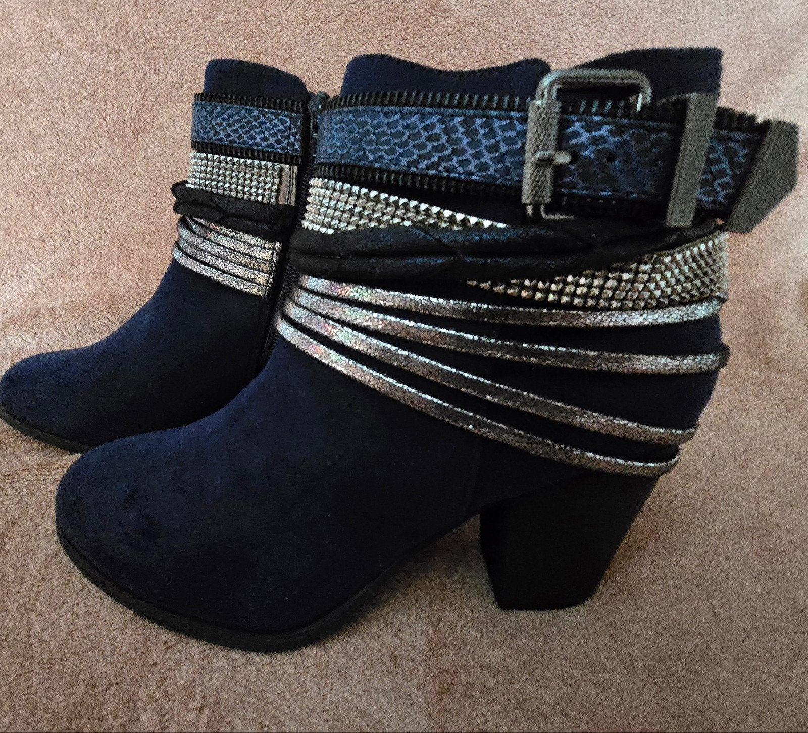 NIEUW La Strada laars (blauw/metallic) 39 - ZIE ADVERTENTIE, Blauw, Lage of Enkellaarzen, Nieuw, Ophalen of Verzenden