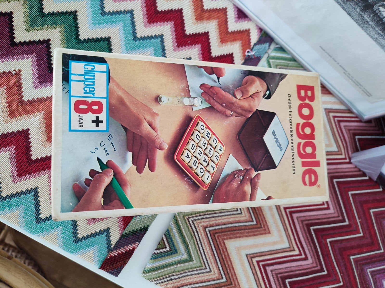 Boggle bordspel van Clipper - Vintage, Hobby en Vrije tijd, Vijf spelers of meer, Ophalen of Verzenden, Gebruikt, Clipper