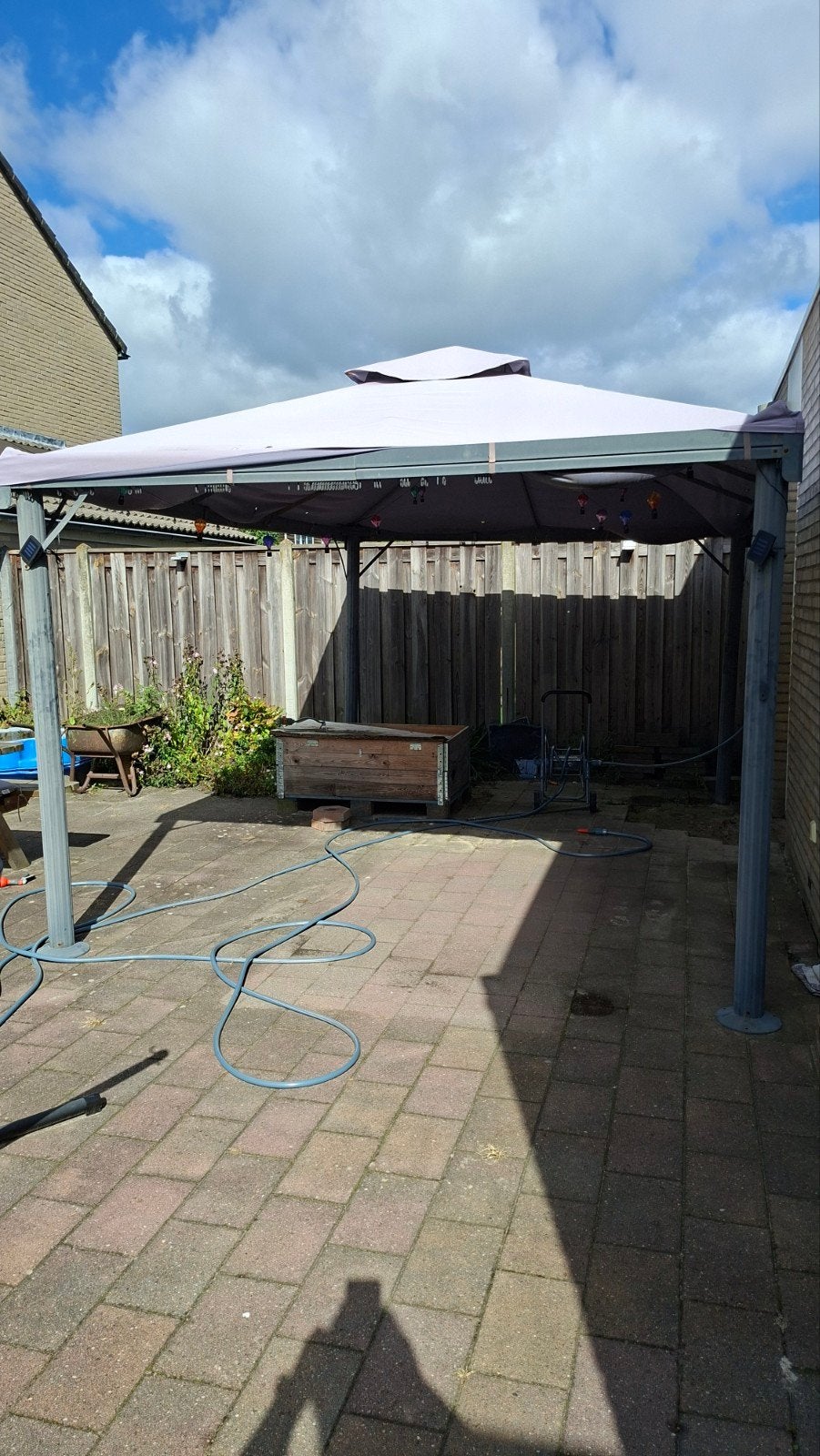 Ruime partytent/paviljoen voor tuin of evenementen, Ophalen, Gebruikt, Partytent, Minder dan 4 meter