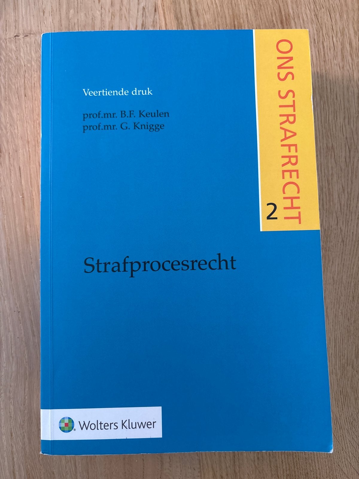 Ons Strafrecht 2: Strafprocesrecht (Veertiende druk), Ophalen of Verzenden, Gamma, Zo goed als nieuw, WO